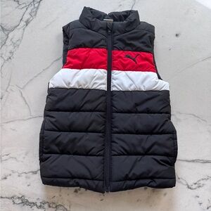 Puma Kids Vest - Black, Red, and White